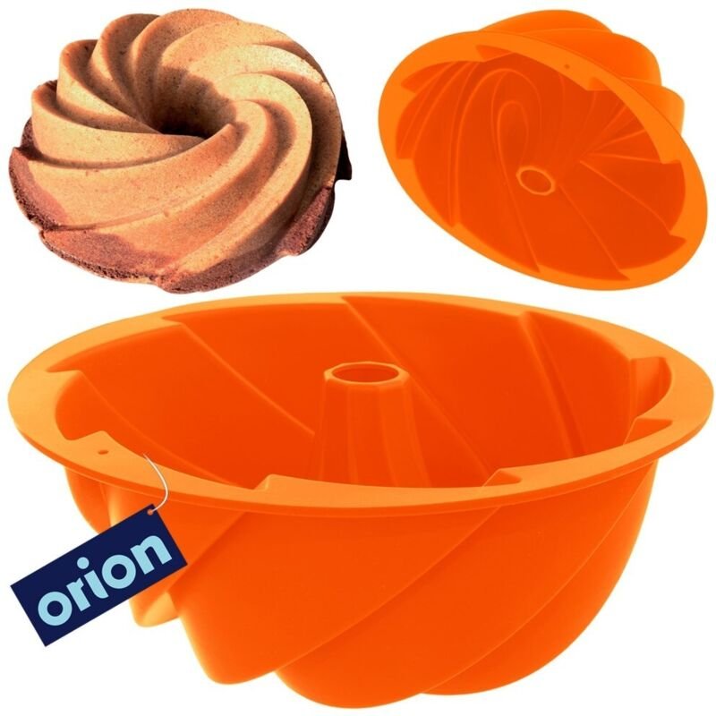 Silicone mold in orange for perfect baking of cakes 8840