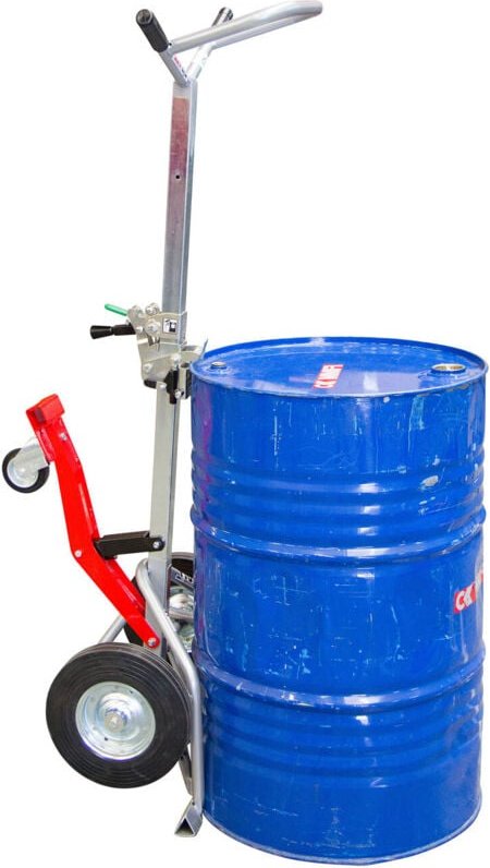 Manuvit Fasskarre für Metall- und Kunststofffässer mit Rand ohne Winde Tragkraft 350kg