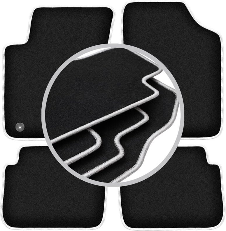 CARLUX-SILVER Autofußmatten für: Hyundai i10 Fließheck (2007-2013)