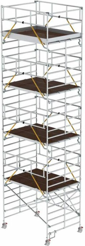 MUNK Klappgerüst SG mit Dreifach-Plattform 2,45x1,90m und Sicherheitsgeländer 10,39m AH