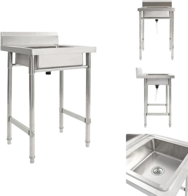Vidaxl - Küchenspülen & Spülbecken - Living Küchenspüle Einzelbecken Edelstahl - Silber