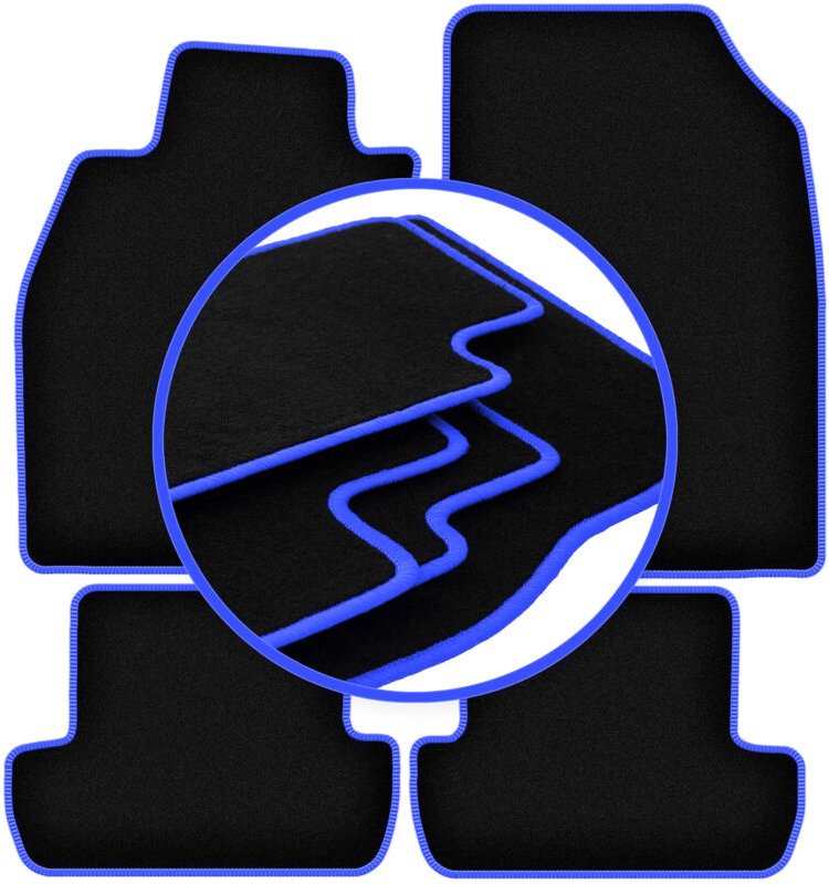 CARLUX-BLUE Autofußmatten für: Renault Megane III Fließheck, Coupé, Grand Tourer, Kombi (2008-2015)