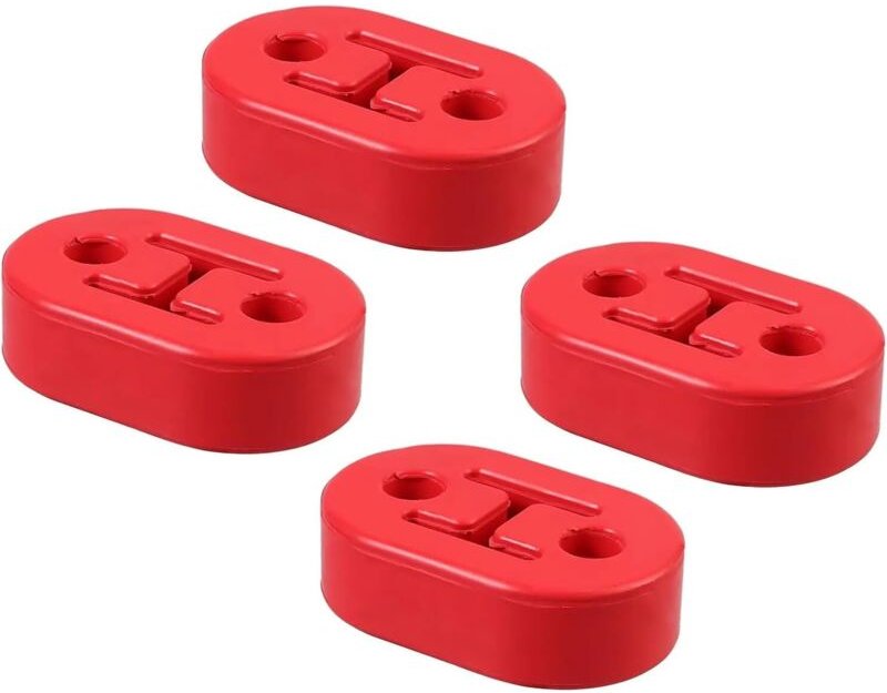 CSPARKV 4-teilige universelle Auto-Auspuffhalterung aus Gummi, robuste, stoßdämpfende Auspuffhalterung mit 2 Löchern für...