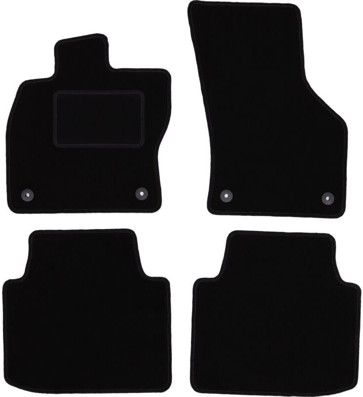 Schwarze Veloursmatten für: Skoda Superb III Kombi, Limousine (2015-2020)