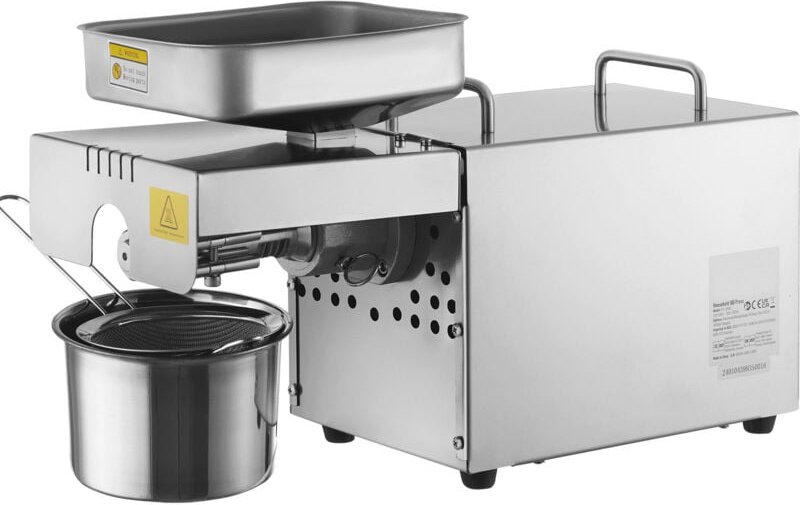 Elektrische Ölpresse von Mophorn 700 w, Edelstahl, 140 °c / 284 °f konstante Temperatur, Heißpresse für Erdnüsse, Sesam,...