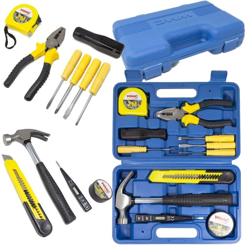 11-teiliges Werkzeugset: Zange, Hammer und Schraubendreher