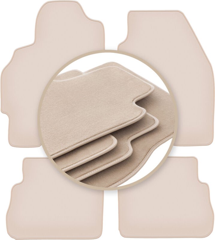 Beige PREMIUM-Matten für: Ford Mondeo MK2 Kombi, Limousine, Liftback, Fließheck 1996-2000