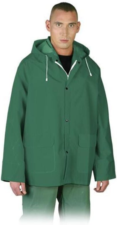 Regenjacke aus PVC mit Taschen Grün 3XL