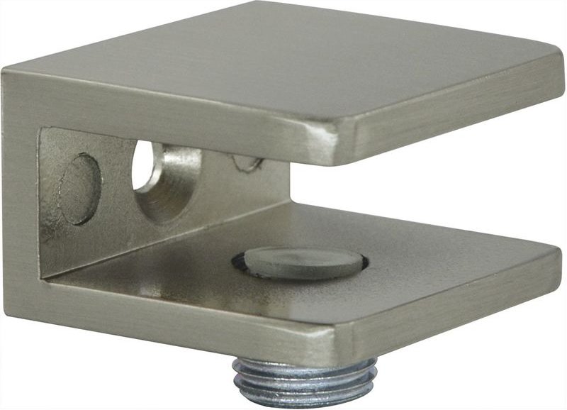 Vasalat - Glastablar-Klemmträger Pesaro, Glasstärke 4-8 mm, Zinkdruckguss Edelstahleffekt