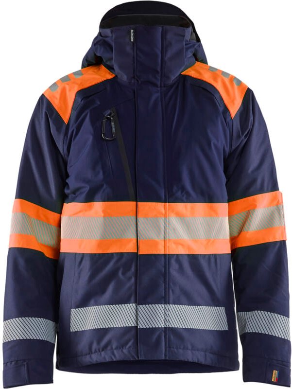 Arbeitsjacke Winter Hochsichtbarkeit Klasse 1 4480 - Marine/Orange XXL