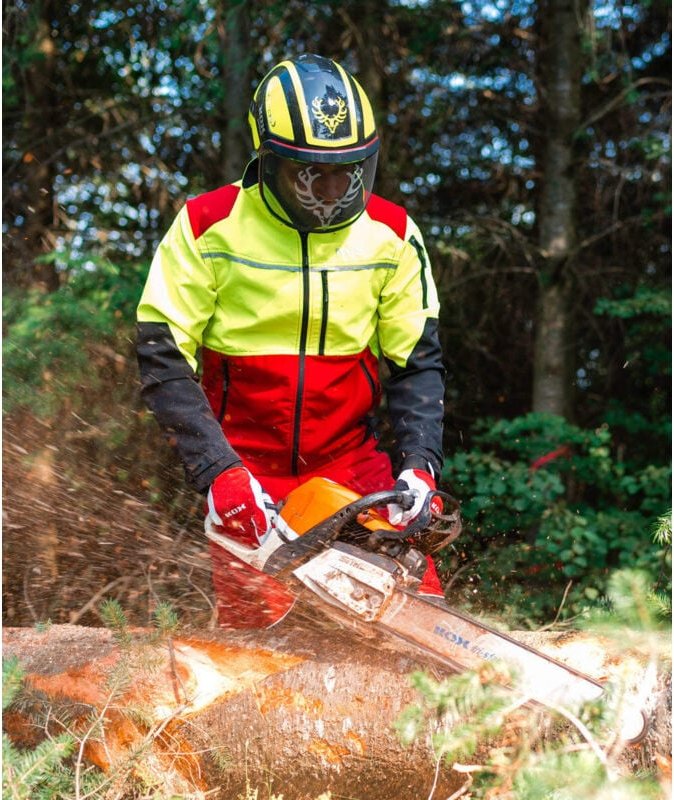 KOX Forstjacke Transform Rot/Gelb Größe 54/56