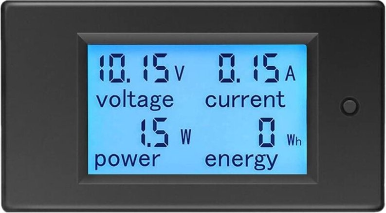 Ersandy - Voltmeter Amperemeter dc 6,5-100 v 20 a, Spannungsmesser Wattmeter Tester Spannung Strom Leistung Energie Digi...