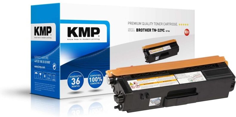 Toner B-T66, kompatibel für TN329C, cyan - KMP