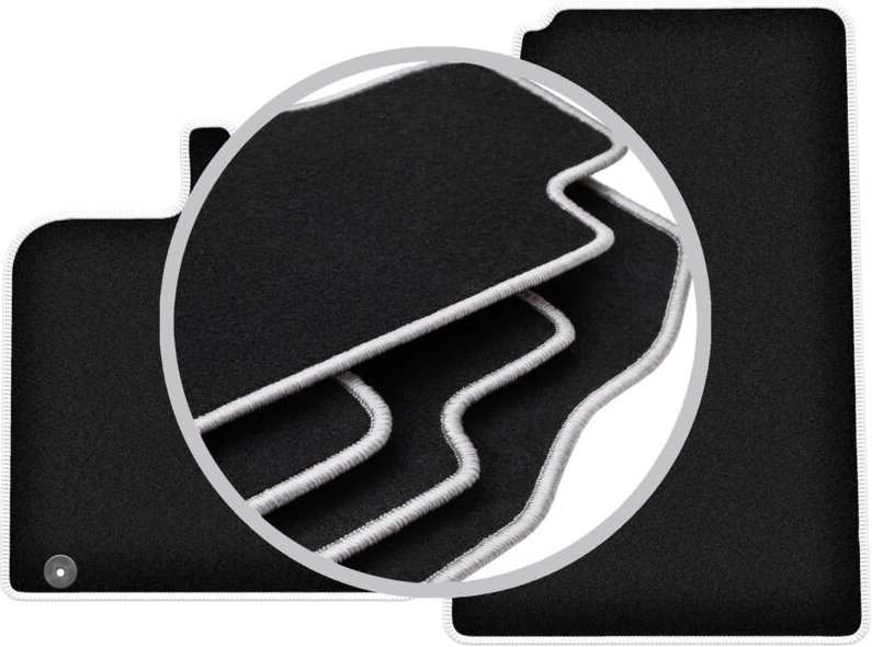 CARLUX-SILVER Autofußmatten für: Smart Fortwo II Fließheck (2007-2014)