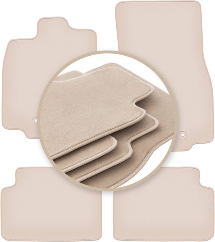 PREMIUM beige Matten für: Jaguar XF I 2WD X250 Limousine, Kombi 2007-2015