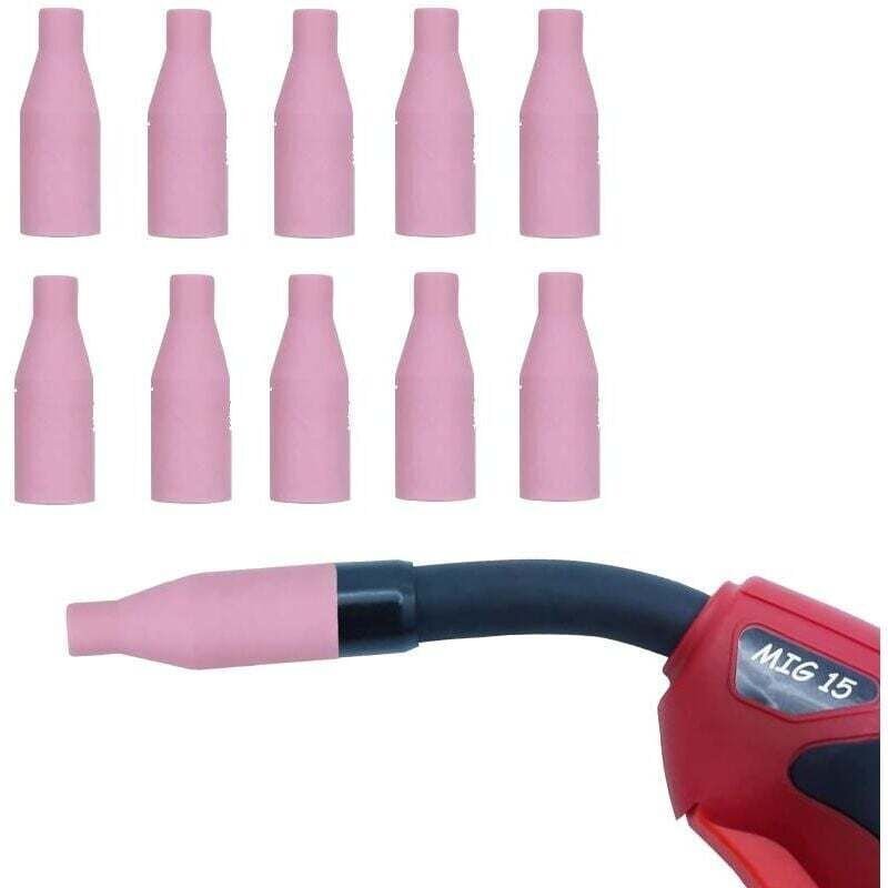 10 Stück MB15 15AK Keramikdüsen, gaslose Düsen, Kontaktdüsen, Düsenhalter, MIG-Verbrauchsmaterial