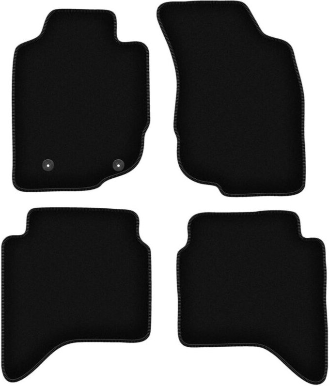 BASIC schwarze Veloursmatten für: Toyota Hilux VII N25 N2 Pickup (2006-2015)