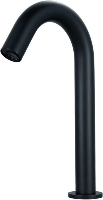 Schwarzer Sensor-Wasserhahn, Badezimmer-Wasserhahn zur Waschbeckenmontage, automatischer Warm- und Kaltwasser-Waschbecke...