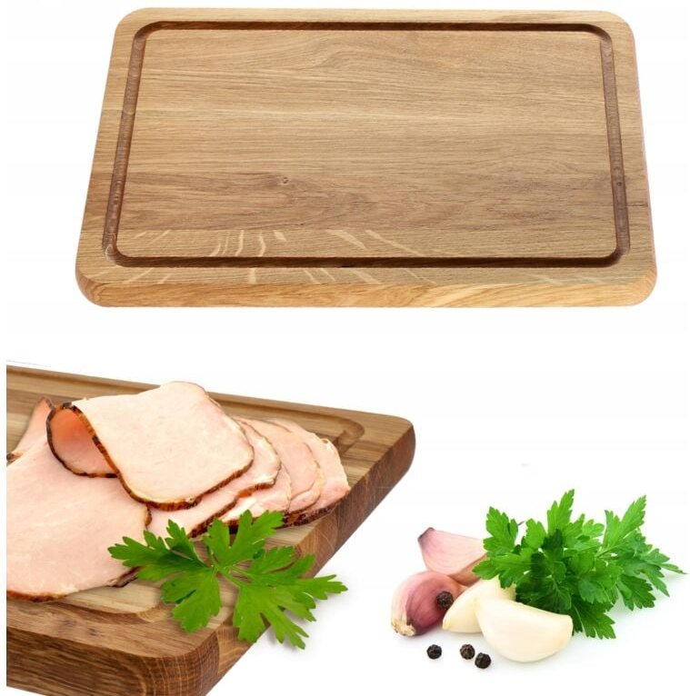 Küchenschneidebrett aus Holz 30x20, Eiche - Kadax