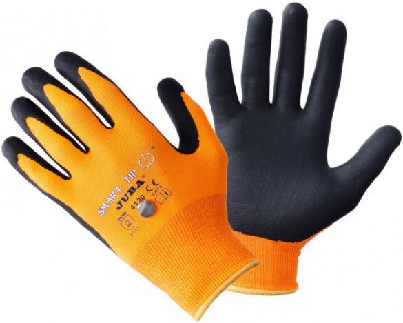 Nitrilbeschichteter Handschuh, bildschirmtauglich, taktil, für Präzisionsarbeiten, Größe 10