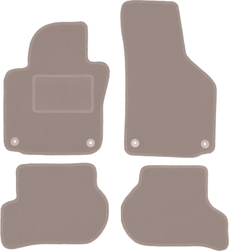 Beige Veloursmatten für: Volkswagen Jetta V Limousine, Variant, Kombi (2005-2011)