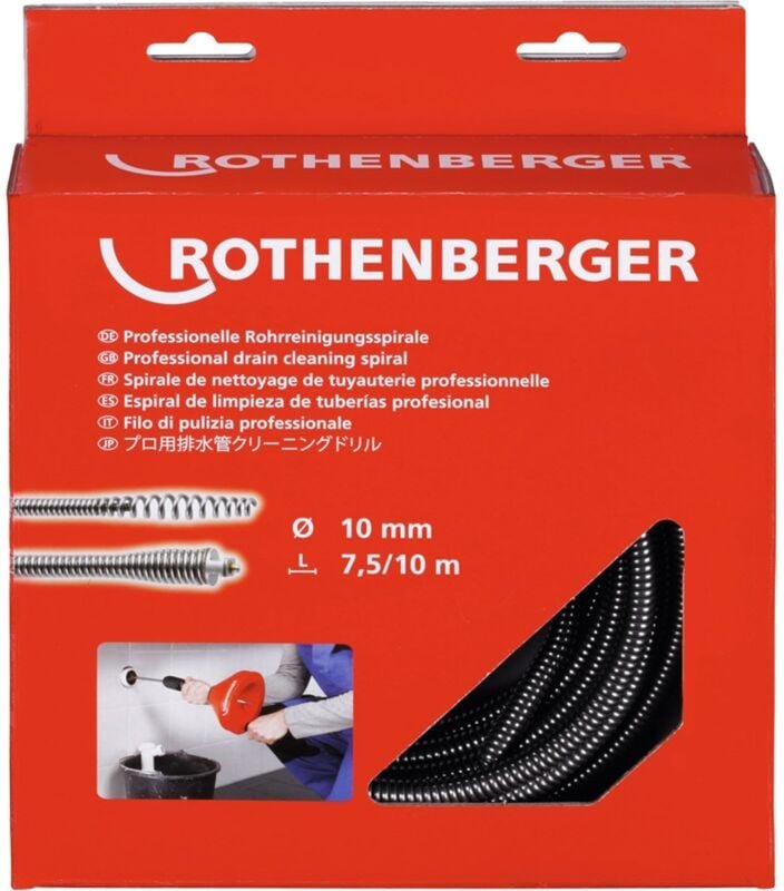 Rothenberger - Spirale 10mm x 7,5m mit Keulenkopf und Seele