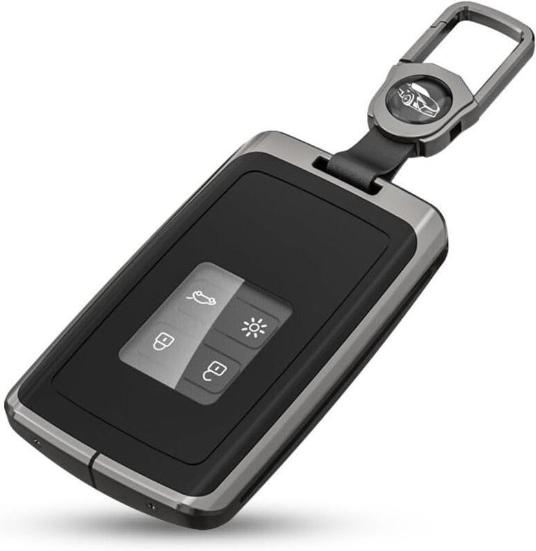Autoschlüsselhülle, kompatibel mit Renault, Zinklegierung, Autoschlüsselhülle für Renault Clio, Scenic, Megane, Duster, ...