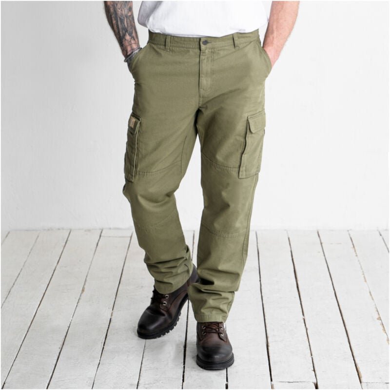 Multipocket Cargo Pants essential bci cotton 30/32 Olive - Stier