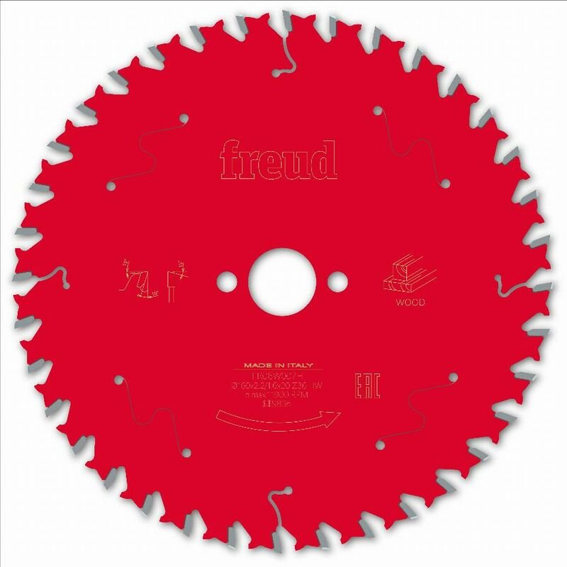 Sägeblatt für kabelgebundene/kabellose Handkreissäge Freud 160 2,2/1,6 A20 Z36 ba 10° - F03FS09679 -FR06W007H