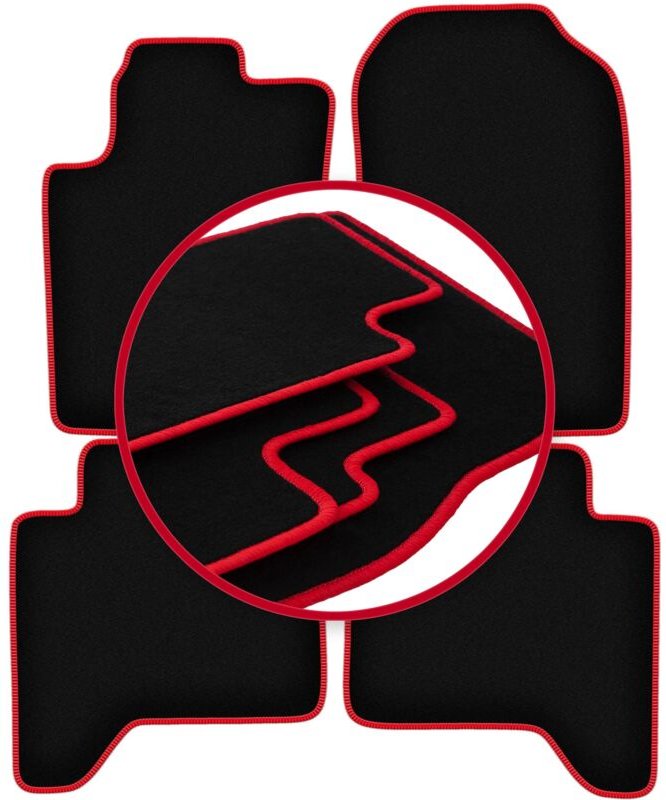 CARLUX-RED Auto-Fußmatten für: Ford Ranger Pickup (2012-2019)