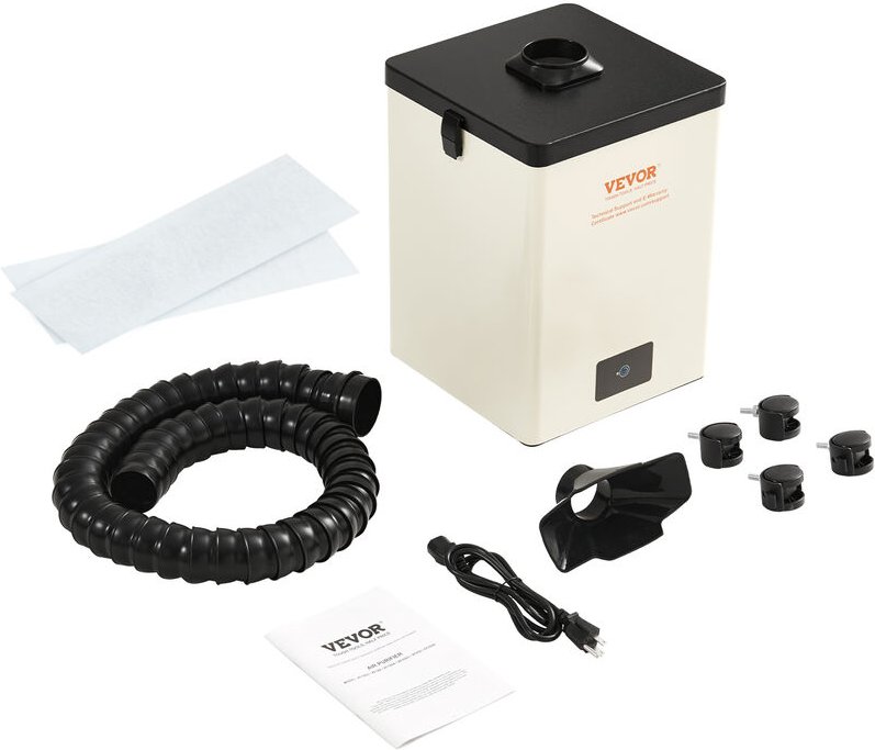 Vevor Lötrauchabsaugung 150W Schweißrauchabsauger 332 m³/h Mini Desktop Lötrauchabsorber 5800U/min 3-Stufen-Filter Lötra...