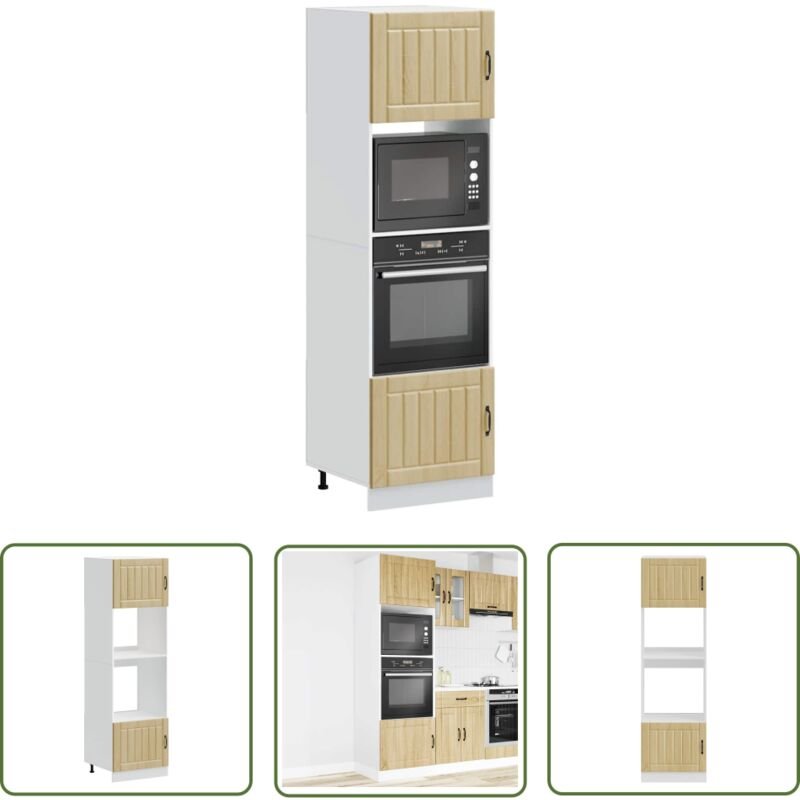 The Living Store - vidaXL Herdumbauschränke 2 Stk. Kalmar Sonoma-Eiche Holzwerkstoff