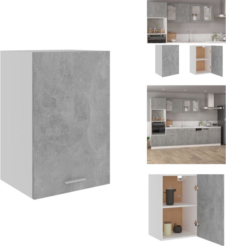Hängeschrank Betongrau 39,5x31x60 cm Holzwerkstoff - Küchenschränke - Hängeschrank - Betongrau - Holzschrank - Regalbode...