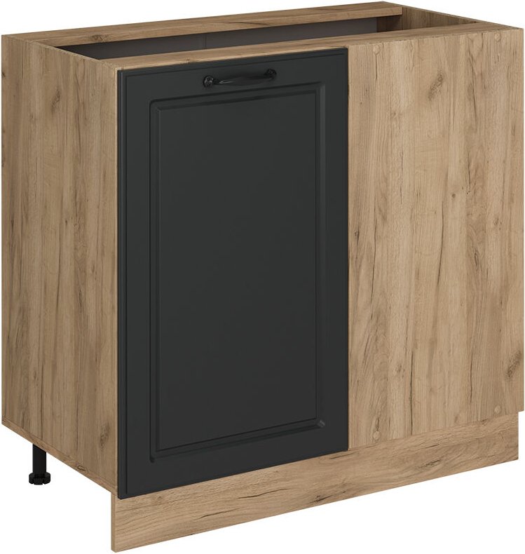 Vicco - Eckunterschrank R-Line, Anthrazit Landhaus, 86 cm ohne Arbeitsplatte