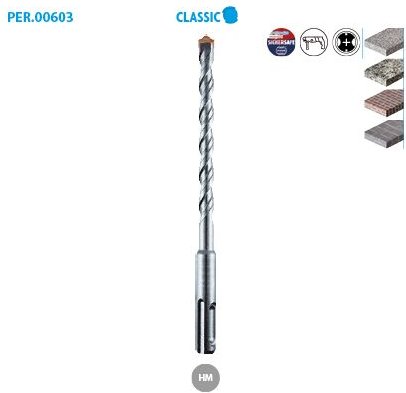 Sds+ 2-Schneiden-Bohrer Classic Beton ø 8 Länge 160 Länge. Nützlich 100mm