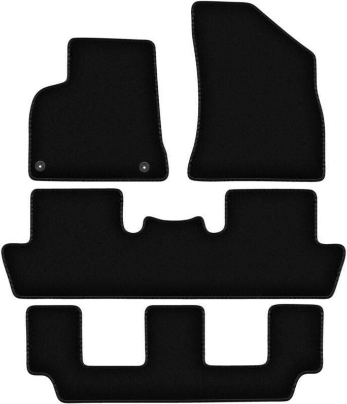 Thumbnail - BASIC schwarze Veloursmatten für: Peugeot 5008 I 7 Personen (2009-2017)