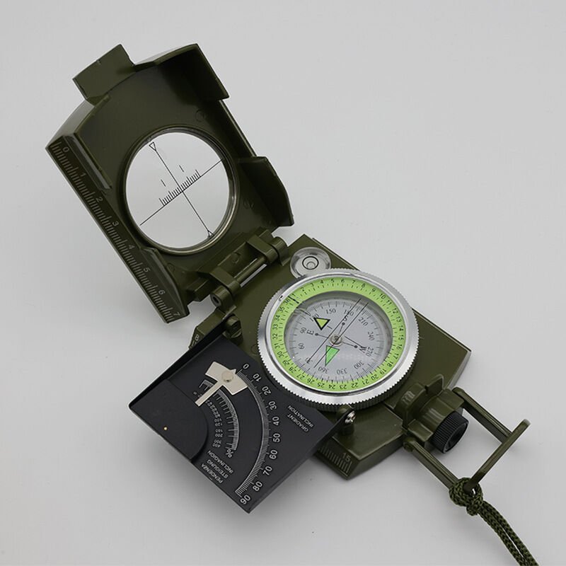 Thumbnail - Professioneller Taschenkompass Peilkompass Kompass Compass mit Klinometer Tragschlaufe Tasche für Jagd Wandern und Aktiv...