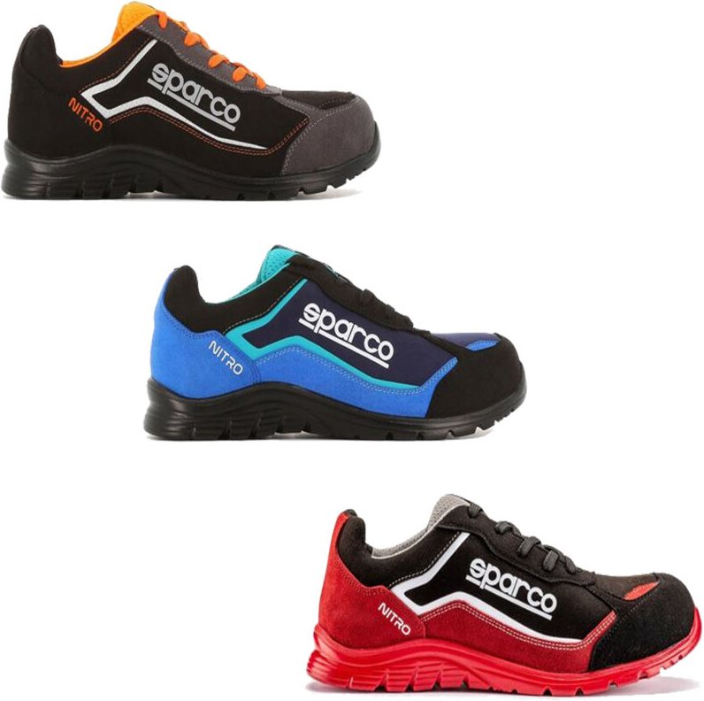 07522RSNR Nitro Marcus esd S3 src Sicherheitsschuh, Rot/Schwarz, 44 - Sparco
