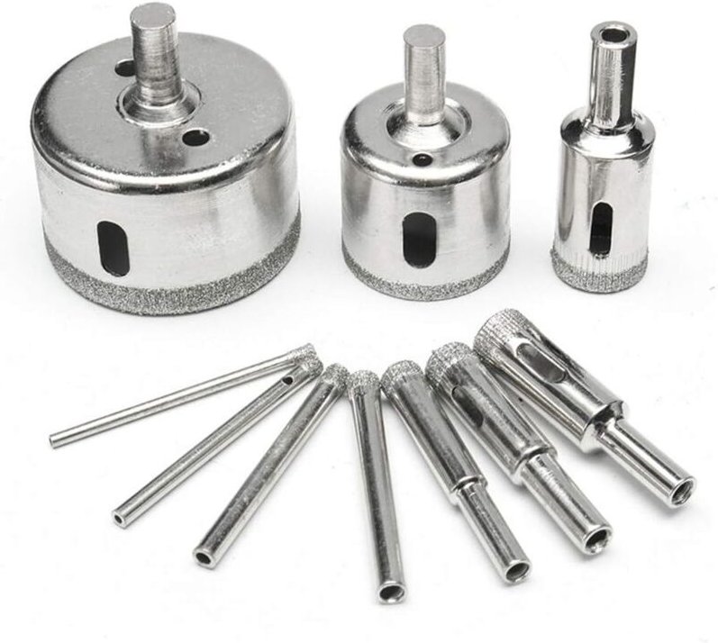 Thumbnail - Dolaso - 10-teiliges 6–30 mm Diamant-Lochsägen-Bohrer-Set mit Diamantbeschichtung für Glas, Keramik, Fliesen, Porzellan,...