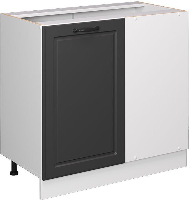 Vicco - Eckunterschrank R-Line, Anthrazit Landhaus, 86 cm ohne Arbeitsplatte