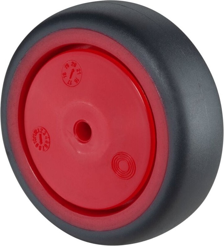 BS Rollen Gummirad A85.F003, Durchmesser 75 grau, Achs, Durchmesser 6, 60kg