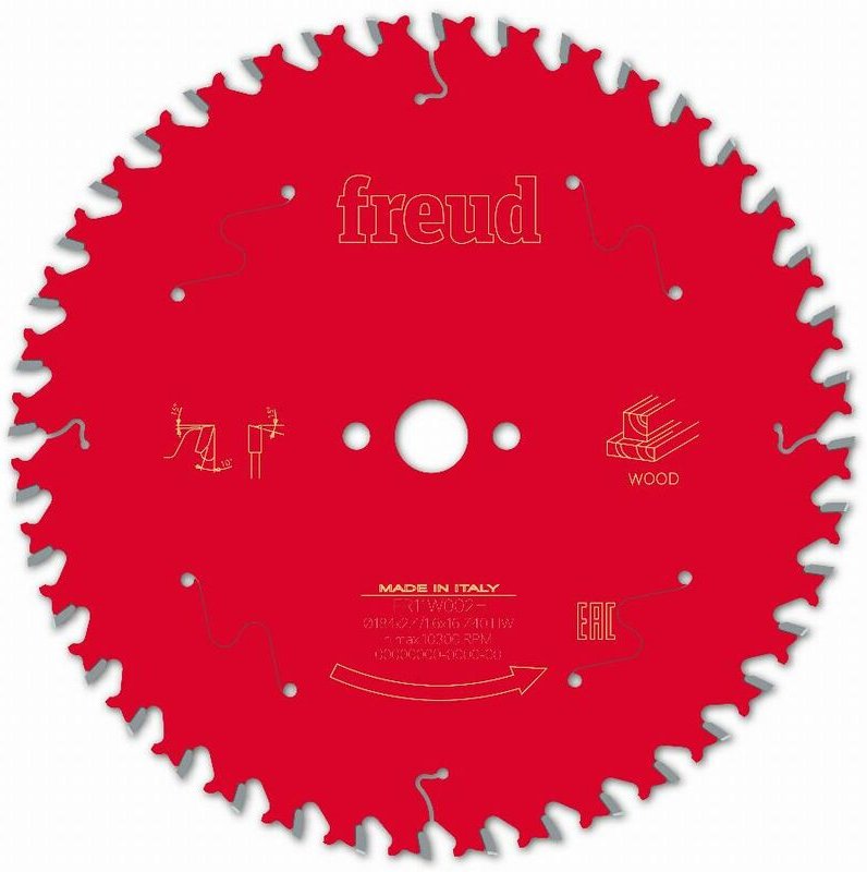 Sägeblatt für Handkreissäge FREUD - Ø184 2,4/1,6 AL16 Z40 BA 10° - F03FS09704 -FR11W002H