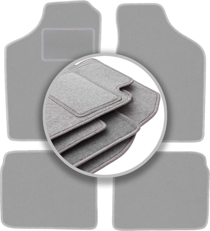 Graue Autofußmatten für: Volkswagen Polo II Coupé, Fließheck, Limousine (1981-1992)