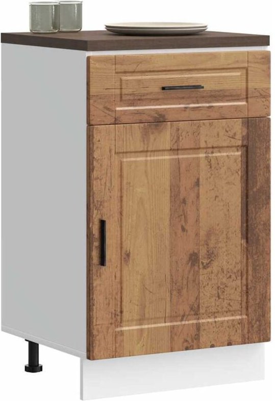 Küchenunterschrank Porto Altholz-Optik Holzwerkstoff - Vidaxl