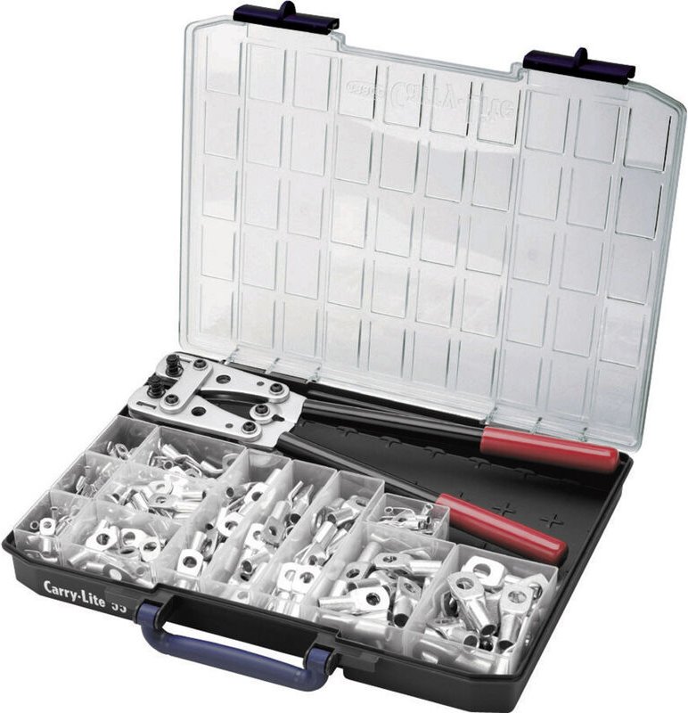 Cimco 181545 Presszangen-Set 255teilig Rohrkabelschuhe 6 bis 50 mm²