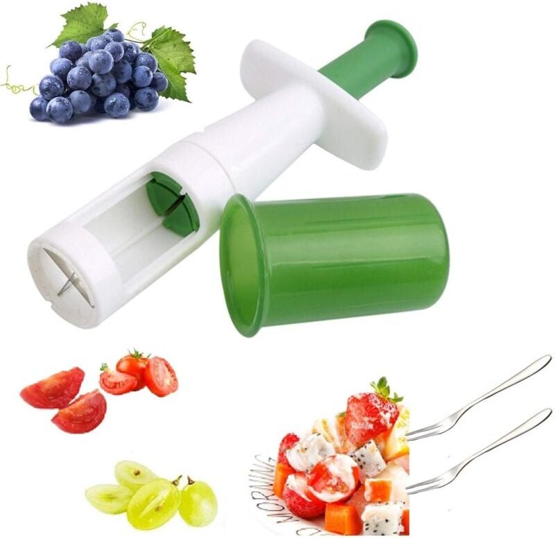 Shining House - neuer Trauben-, Obst- und Gemüseschneider, Shredler, multifunktionales Baby-Hilfsmittel, kreatives Küche...