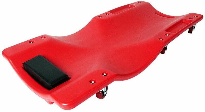 Deuba kfz Werkstattliege Kopfstütze 6x 360° Rollen ergonomisch Rollbrett Rollliege Montageliege Montagerollbrett