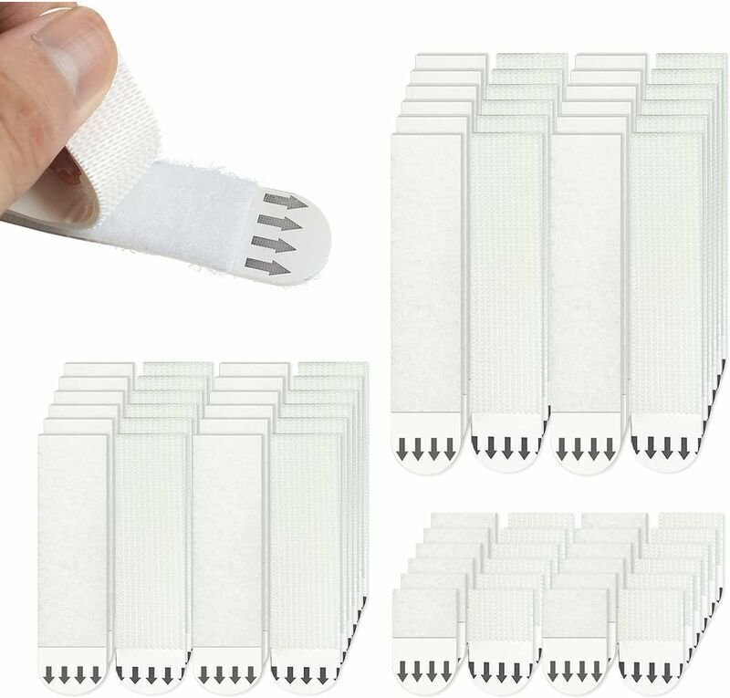 CHOYCLIT Haken, 36 Stück Bilderaufhängestreifen, S/M/L Bilderaufhänger ohne Bohren, Klebende Aufhängestreifen zum Aufhän...