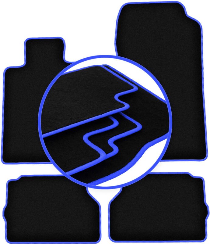 CARLUX-BLUE Autofußmatten für: Mercedes C140 / W140 Coupé (1992-1999)