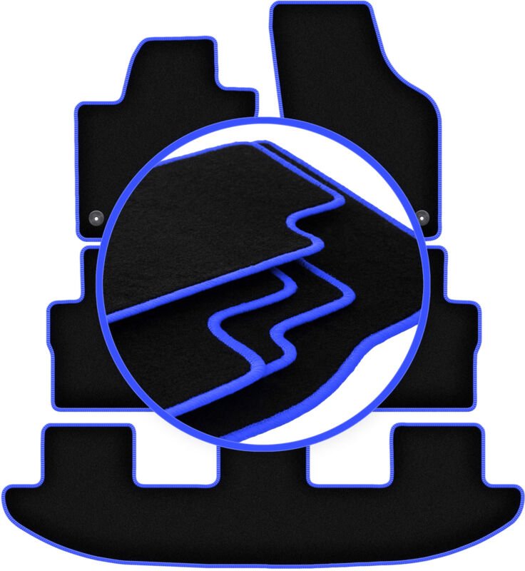 CARLUX-BLUE Autofußmatten für: Seat Alhambra II Minivan (2010-)